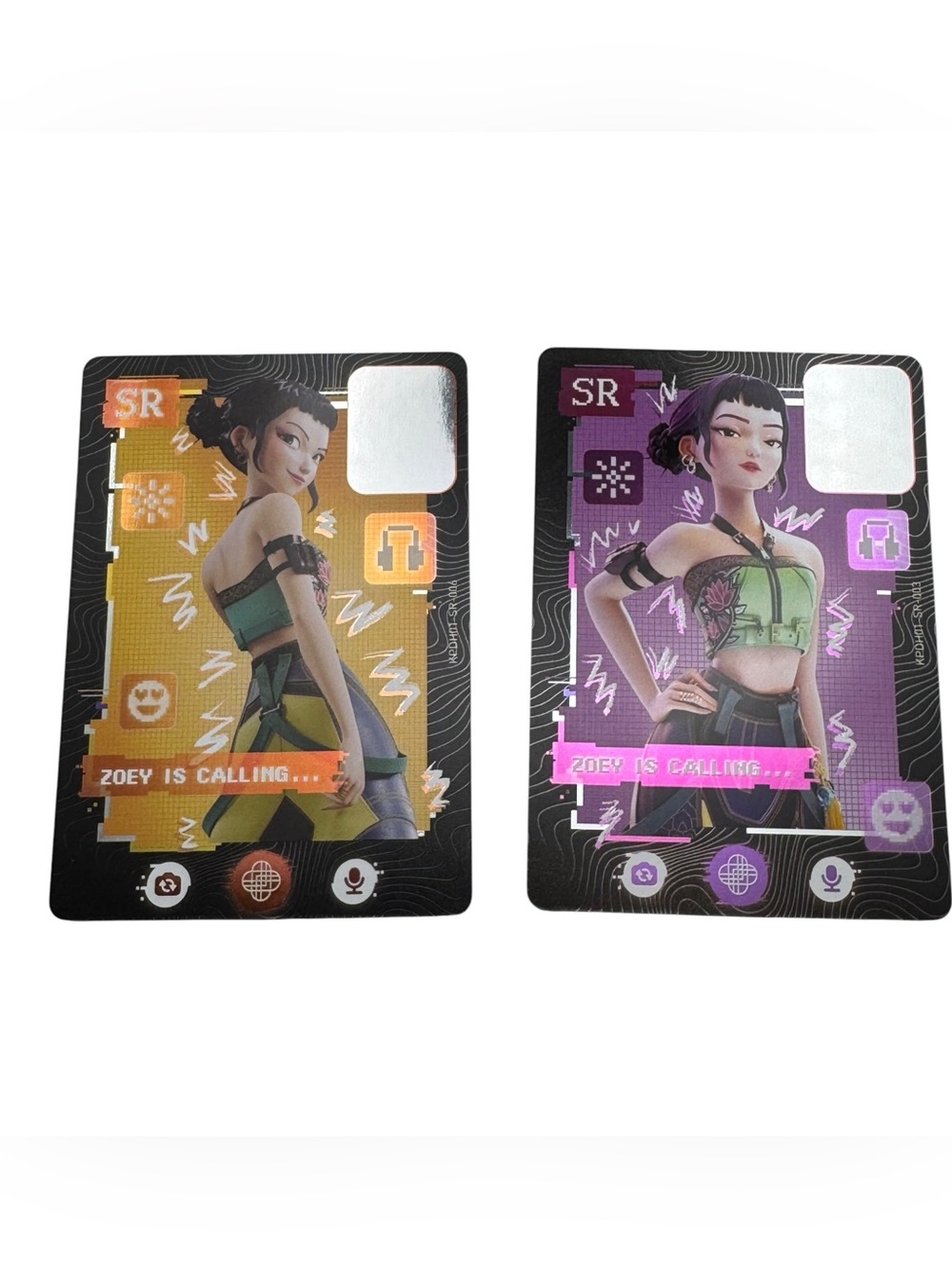 KAYOU KPop Demon Hunters Zoey SR-003 SR-006 Purple Gold Holo SR Card Lot
